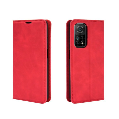 Чехол-книжка Retro-skin Business Magnetic на Xiaomi Mi 10T / 10T Pro - красный