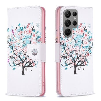 Чохол-книжка Colored Drawing Pattern  для Samsung Galaxy S25 Ultra 5G - Tree