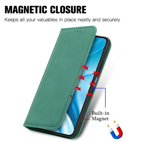 Чехол-книжка Retro Skin Feel Business Magnetic на Xiaomi Mi 11 Lite/Mi 11 Lite NE - зеленый