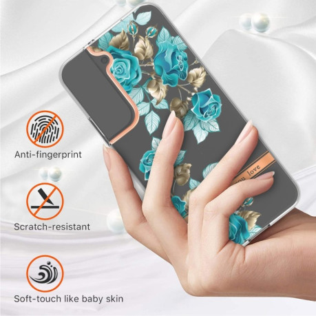 Противоударный чехол Flowers and Plants Series для Samsung Galaxy S22 Plus - Blue Rose