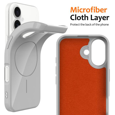 Противоударный чехол Glossy TPU Shockproof MagSafe на iPhone 17 - белый