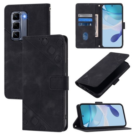 Чохол-книжка Skin-feel Embossed для Infinix Hot 50 Pro+ 4G - чорний