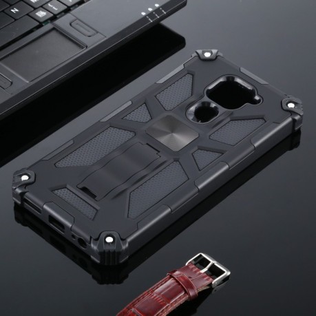Противоударный чехол Magnetic with Holder на Xiaomi Redmi 10X / Note 9 - черный