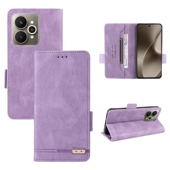 Чехол-книжка Magnetic Clasp Flip на Realme 15 SEA — фиолетовый