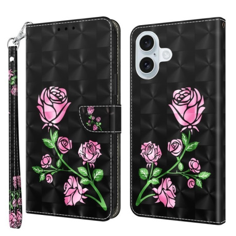 Чохол-книжка 3D Painting для iPhone 16 - Rose