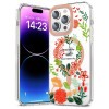 Чохол протиударний with Magsafe Magnetic Shockproof для iPhone 15 Pro - Red Flowers and Green Leaves