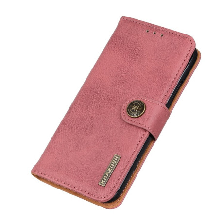 Чехол-книжка KHAZNEH Cowhide Texture на Xiaomi Redmi 10 - розовый