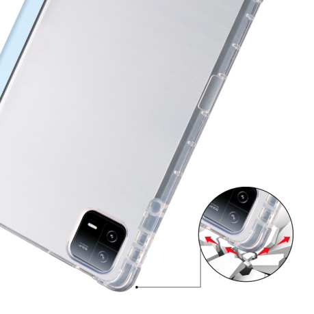 Чехол-книжка 3-fold Clear TPU Smart Leather для Xiaomi Pad 7 / 7 Pro - голубой