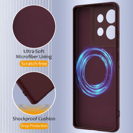 Силіконовий чохол Shockproof Silicone Magsafe для Motorola Edge 50 Neo / Moto S50 - коричневий