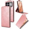 Флип-чехол Magnetic Vertical Flip Leather для Xiaomi Redmi K90 Pro Max 5G / Poco F8 Ultra — розовое золото