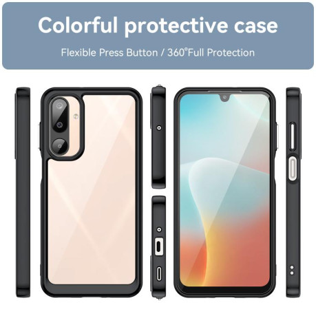 Противоударный чохол Colorful Acrylic Series для Samsung Galaxy M16 5G - черный