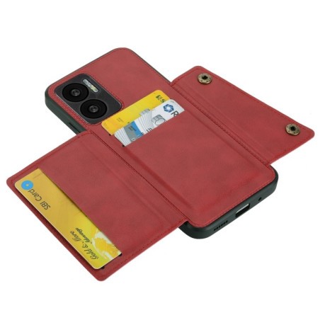 Протиударний чохол Double Buckle для Xiaomi Redmi Note 11E/Redme 10 5G - червоний