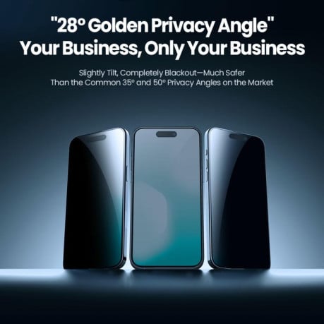 Защитное стекло NILLKIN Guardian Full Coverage Privacy на iPhone 17 Pro - черное