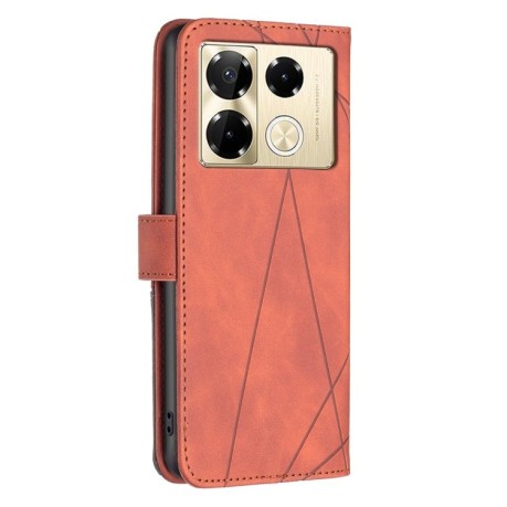 Чохол-книжка Rhombus Texture для Infinix Note 40 Pro 4G/5G/40 Pro+ 5G - коричневий