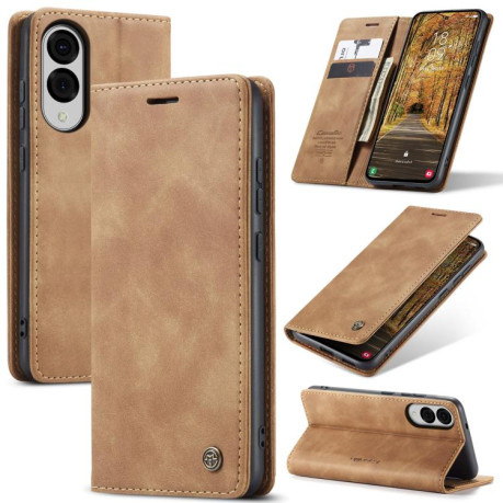 Чохол-книжка CaseMe-013 Multifunctional для Samsung Galaxy S25 Edge 5G - коричневий