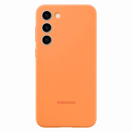 Оригінальний чохол Samsung Silicone Cover Rubber для Samsung Galaxy S23 Plus - orange (EF-PS916TOEGWW)