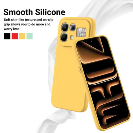Силіконовий чохол Solid Color Liquid Silicone для Infinix Note 60 / 60 Pro 5G — жовтий