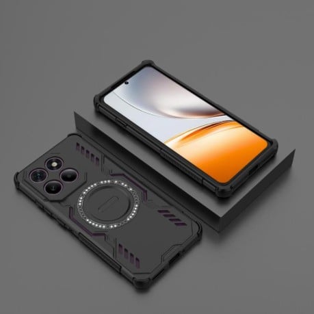 Противоударный чехол Butterfly Armor MagSafe Magnetic Ring Shockproof для Motorola Edge 60 Pro 5G - черный
