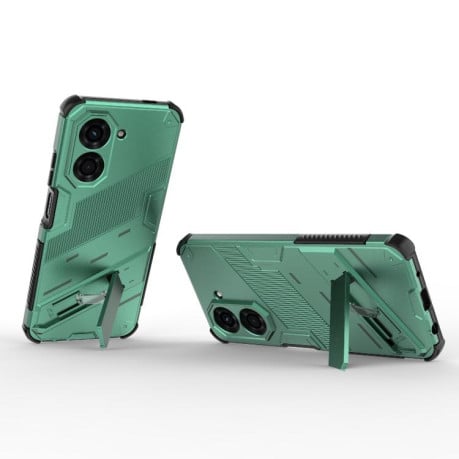Противоударный чехол Punk Armor для Xiaomi Redmi A5 4G 171.1mm / Poco C71 5G - зеленый