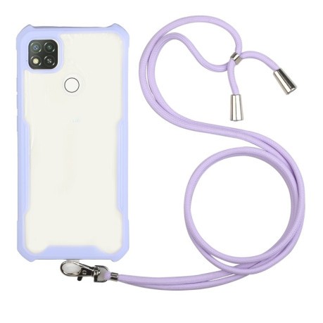 Чохол Acrylic Neck Lanyard для Xiaomi Redmi 10A/9C/9 - фіолетовий
