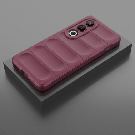 Силіконовий чохол Magic Flannel для OnePlus Ace 3V – винно-червоний