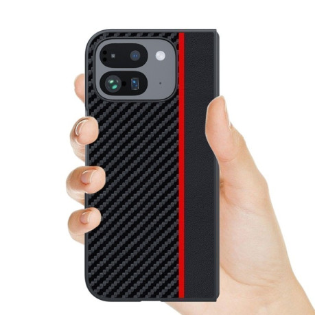 Протиударний чохол Carbon Fiber Texture Printing для Google Pixel 9 Pro Fold - чорний