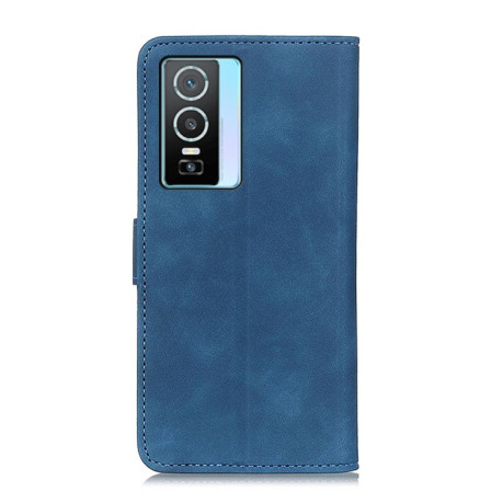 Чохол-книжка KHAZNEH Cowhide Texture на Vivo Y76 5G / Y76s 5G - синій