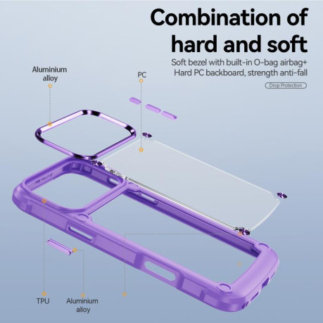Противоударный чехол Lens Protection на iPhone 17 Pro - фиолетовый