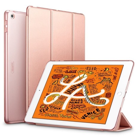 Чехол- книжка ESR Yippee Color Series Slim Fit на iPad Mini 5 2019- розовое золото