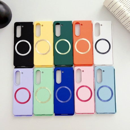 Противоударный чехол Skin Feel Magsafe Magnetic для Samsung Galaxy Fold 5 - фиолетовый