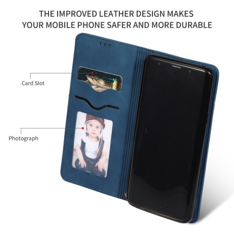 Чехол- книжка Retro Skin Feel Business Magnetic на Samsung Galaxy S9 Plus - нави