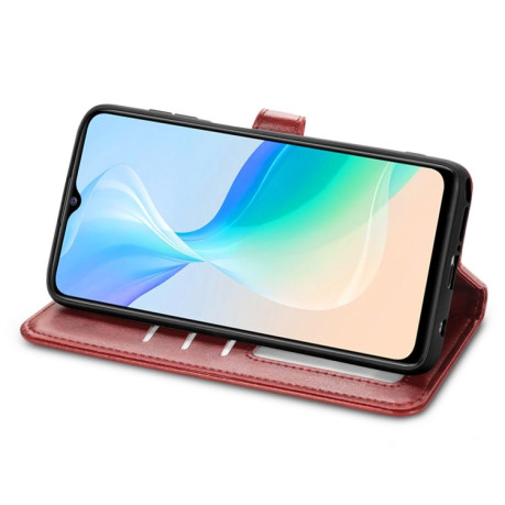 Чохол-книжка Retro Solid Color на Vivo Y76 5G - червоний