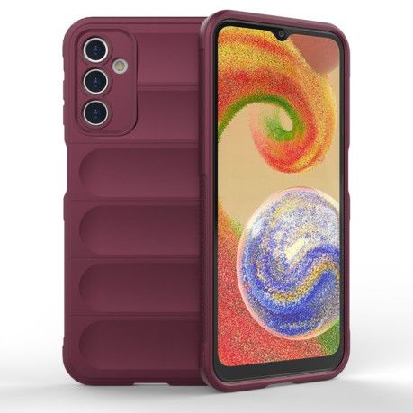 Силиконовый чехол Magic Flannel для Samsung Galaxy A14 5G - винно-красный