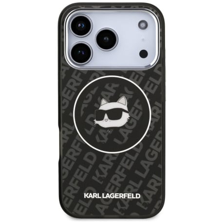 Оригінальний чохол Karl Lagerfeld IML Choupette Head Logo з MagSafe на iPhone 17 Pro - Black