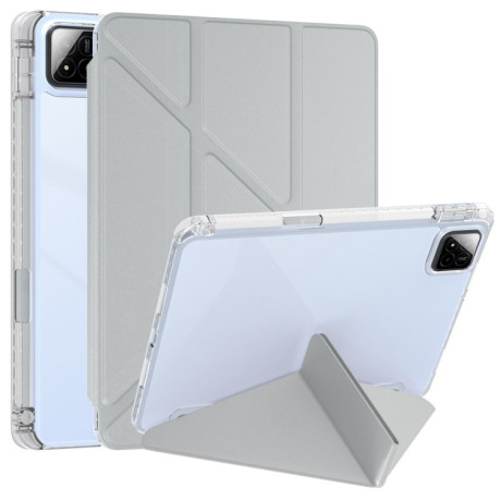Чехол-книжка Clear Acrylic Demation Leather для Xiaomi Pad 7 / 7 Pro - серый