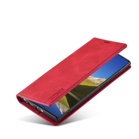 Чехол-книжка LC.IMEEKE Soft для Samsung Galaxy S22 Ultra - красный