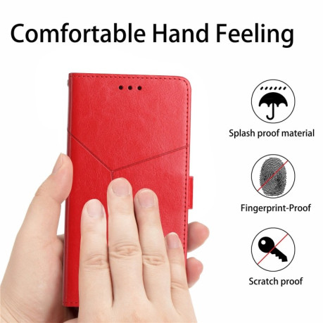 Чехол- книжка Y-shaped Pattern Flip Leather на OPPO A3/A3x/A40m- красный