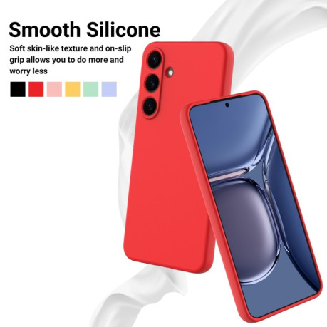 Силіконовий чохол Solid Color Liquid Silicone  для Samsung Galaxy S25+ 5G - червоний