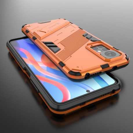 Противоударный чехол Punk Armor для Xiaomi Redmi Note 11 / Note 11S Global - оранжевый