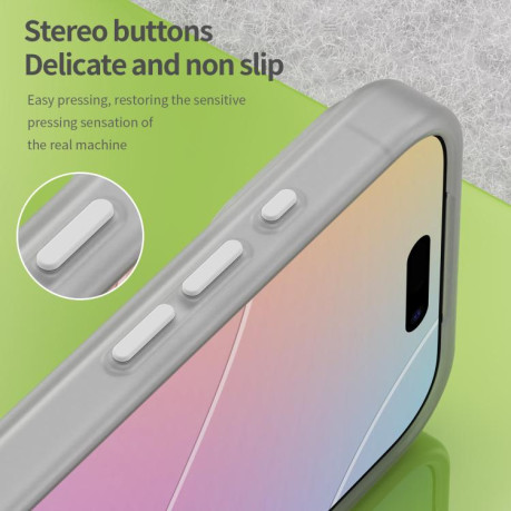 Противоударный чехол MagSafe Frosted Translucent TPU + PC для iPhone 17 Pro - белый