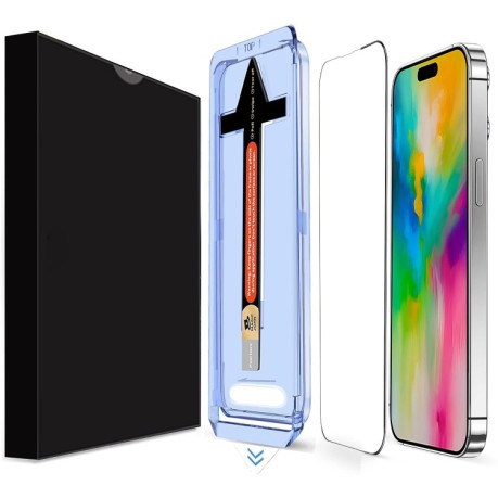 Защитное Стекло LK Easy Install HD Tempered Glass для iPhone 16 Pro Max - черное