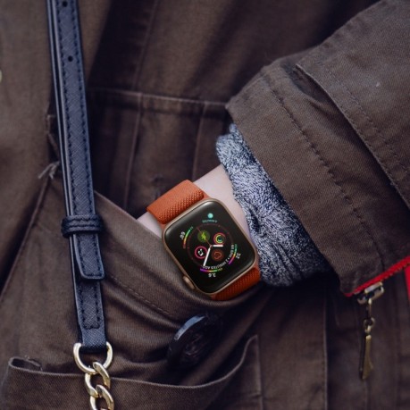 Ремінець Polyester Nylon для Apple Watch Ultra 49mm /45mm/44mm/42mm - помаранчевий