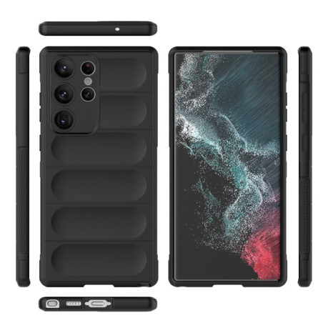 Силиконовый чехол Magic Flannel для Samsung Galaxy S23 Ultra 5G - синий
