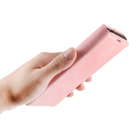 Чохол-книжка Retro-skin Business Magnetic Suction на Realme 6 - рожевий