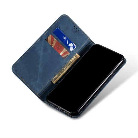 Чохол книжка Denim Texture Casual Style Samsung Galaxy A72 - синій