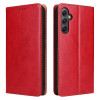 Кожаный чехол-книжка Fierre Shann Genuine leather Samsung Galaxy A34 5G - красный