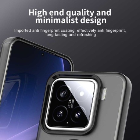 Протиударний чохол MagSafe Holder PC Hybrid для Xiaomi 15 Pro - чорний