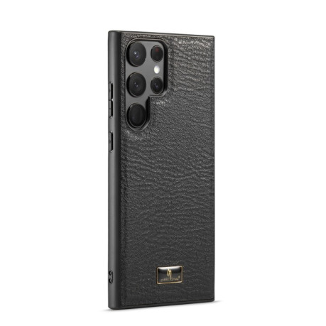 Противоударный чехол Fierre Shann Leather для Samsung Galaxy S24 Ultra - черный