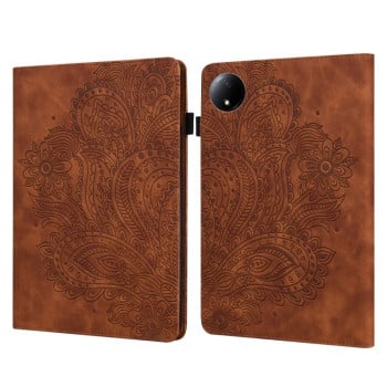 Чохол-книжка Embossed Tiger Pattern Leather для Xiaomi Redmi Pad SE 8.7 - коричневий