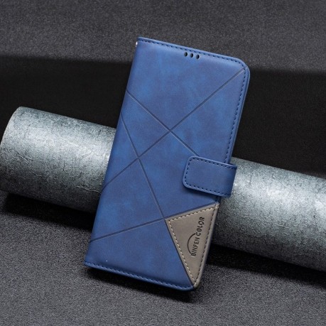 Чехол-книжка Magnetic Buckle Rhombus для Samsung Galaxy M14 5G - синий